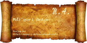 Mágori Anton névjegykártya